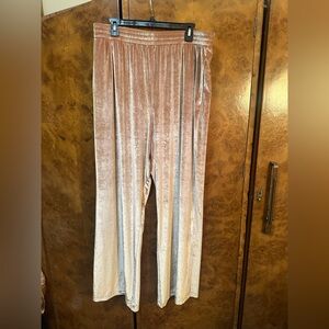 Victoria's Secret Velvet Cream Wide Leg Pants - vintage VS late 00’s